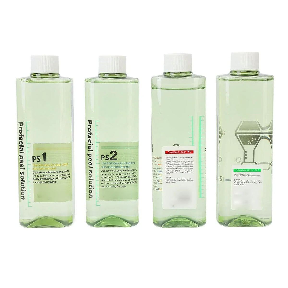 4pcs Hydra Peeling Facial Serum for Dermabrasion Machine Deep Cleansing Hydro Dermabrasion Solution Daily Skin Care Brightening and Hydrating Facial Serum