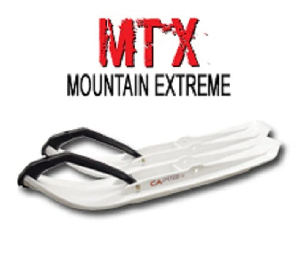 Pair of Black C&A Pro MTX 8" Snowmobile Mountain/Trail Skis W/Black C&A Loops