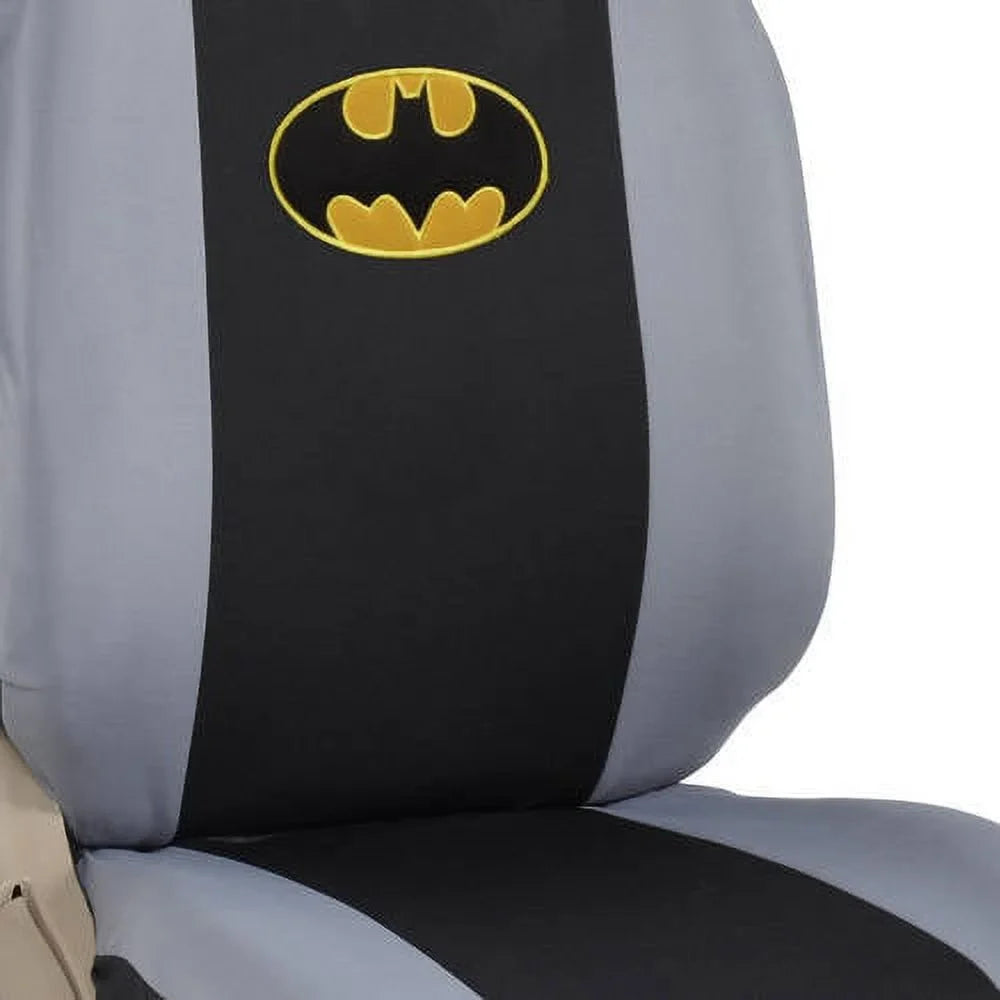 BDK Batman Seat Wrap with Floor Mats Full Set, Holiday Car Auto Accessories Gift Set