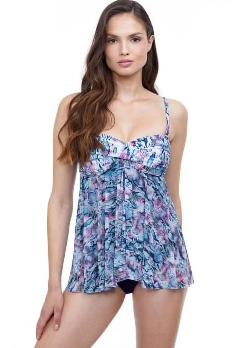 Profile by Gottex MULTI BLUE Convertible Tummy-Control One-Piece Swimsuit, US 8
