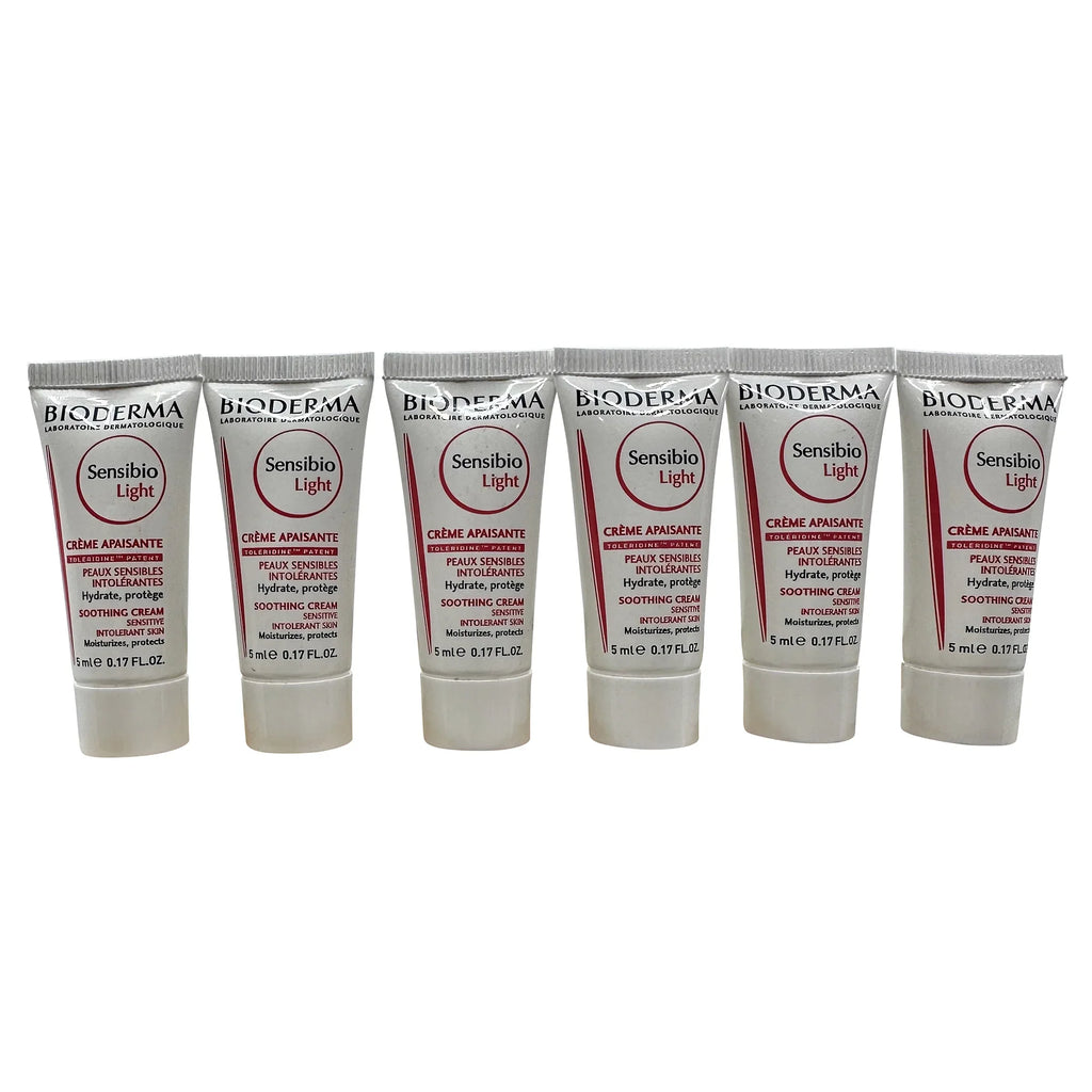 Bioderma Sensibio Light Soothing Cream Sensitive & Intolerant Skin 0.17 oz Set of 6