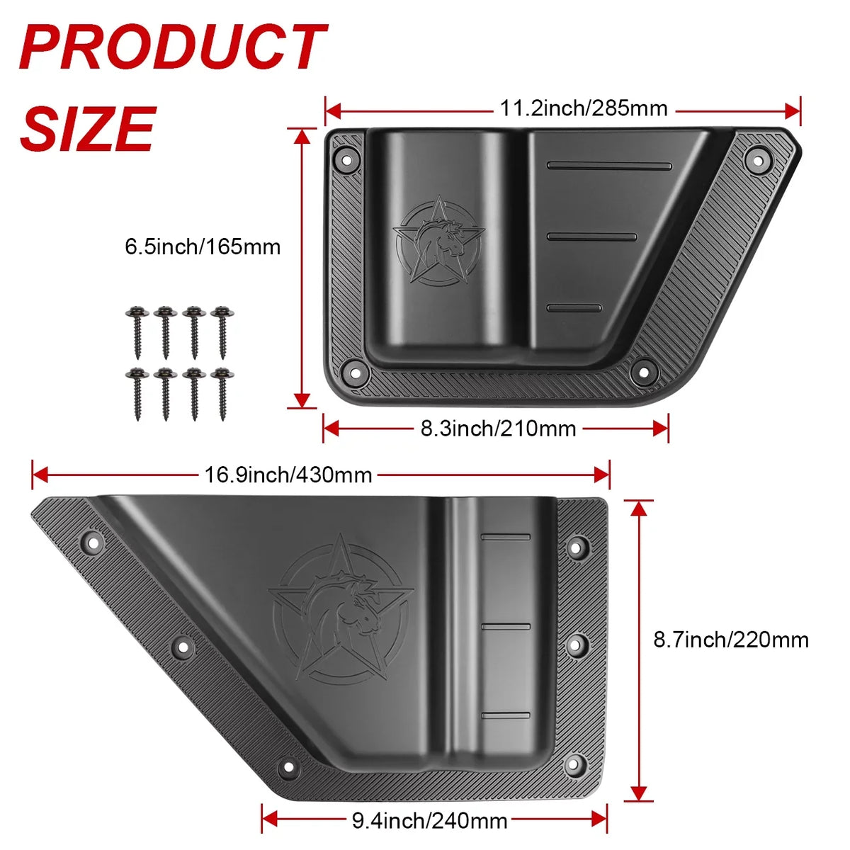 4Pcs Front Rear Door Side Storage Pockets Organizer Box For Ford Bronco 4 Doors