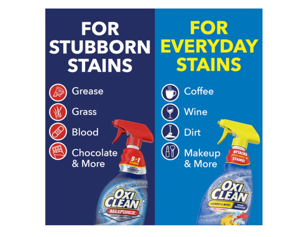 OxiClean Max Force Laundry Stain Remover Spray, 12 fl oz - Pack of 6