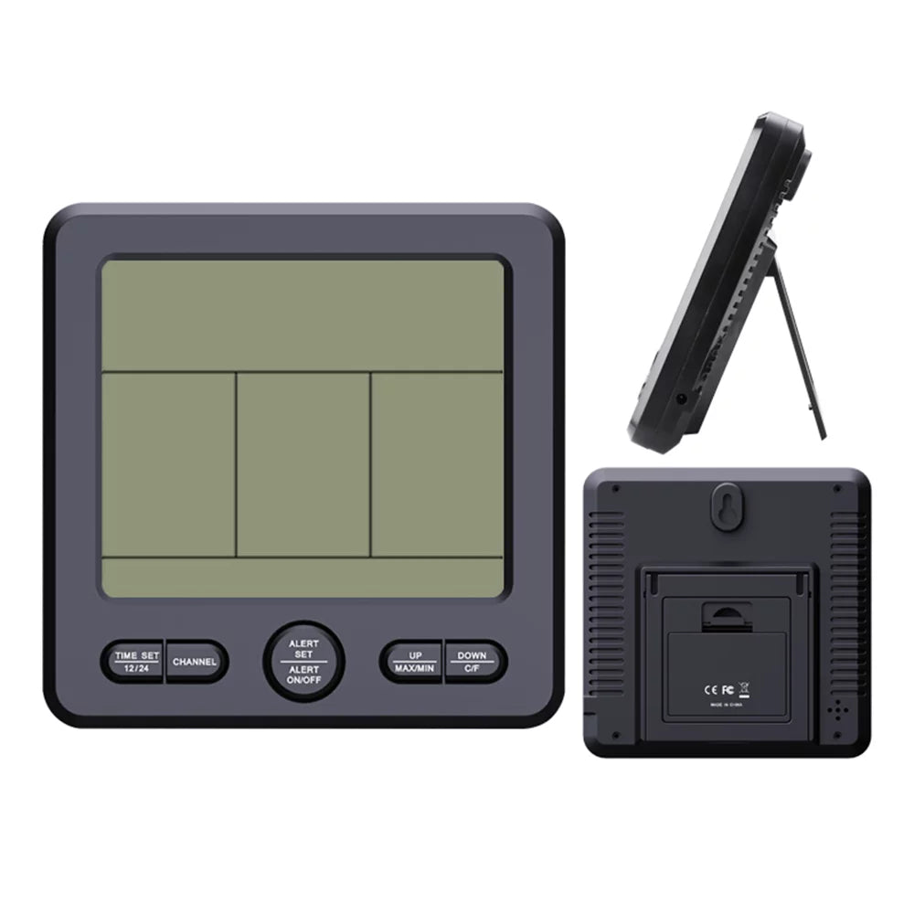Digital Wireless Indoor Outdoor Thermohygrometer with 3 Remote Sensors 98ft/ 30m Backlight & Alarm Calibration Function Temperature Humidity Monitor with 3 Transmitters Weather Stations for Home Offic