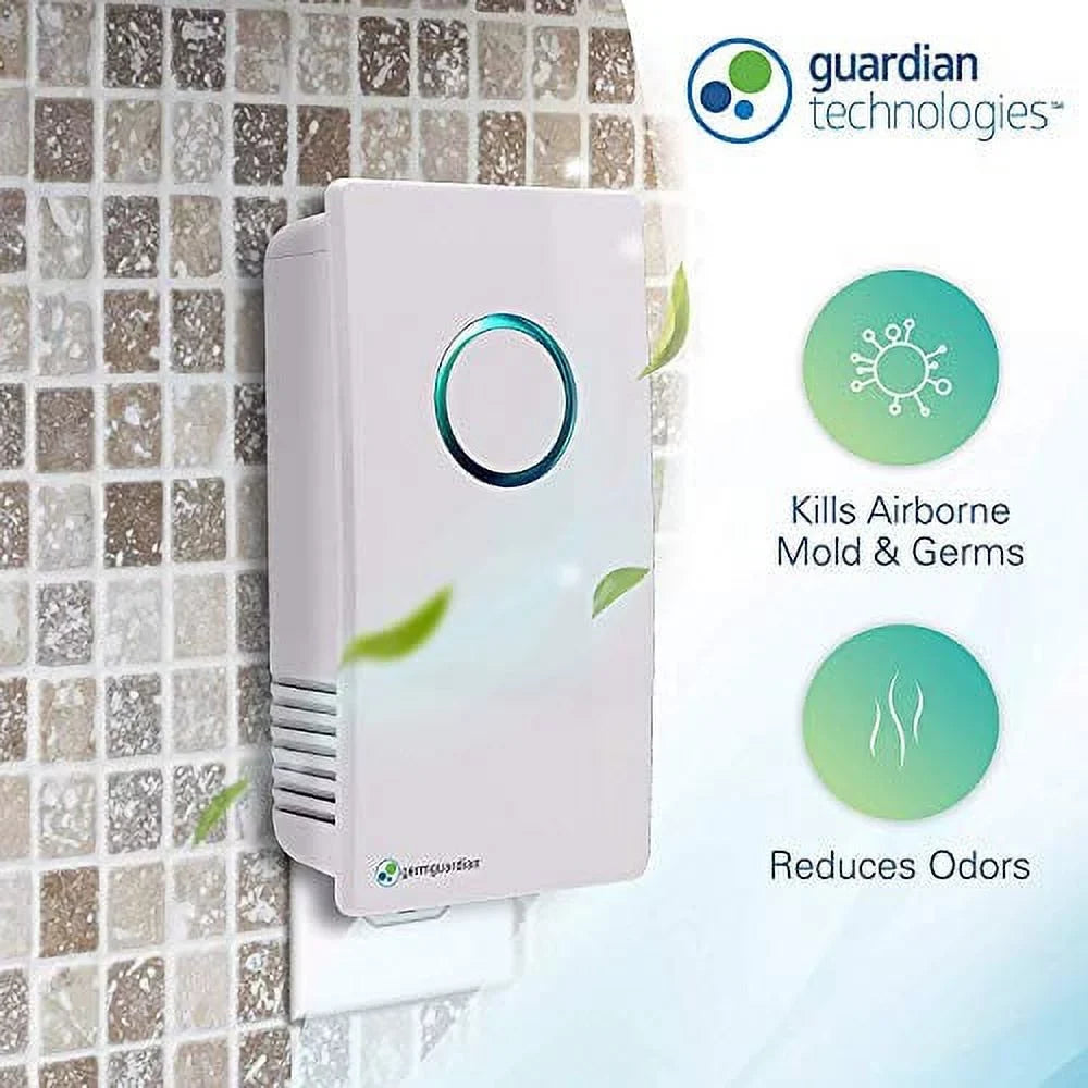 GermGuardian GG1100W Elite Pluggable UV-C Sanitizer and Deodorizer, Kills Germs, Freshens Air and Reduces Odors from Pets, Smoke, Mold, Cooking and Laundry, Germ Guardian Air Purifier