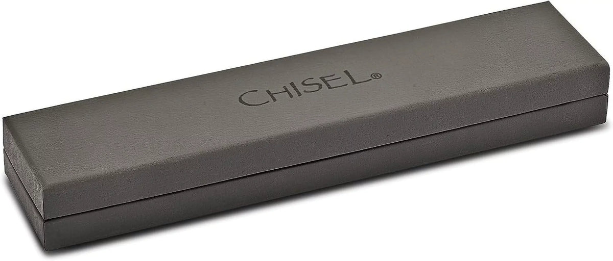 Chisel Stainless Steel Polished Metallic Purple Braided Leather - 7.5"