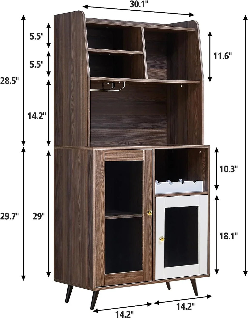 TJUNBOLIFE Locker Wine Rack Locker Cabinet Locker Multifunctional Cabinet Kitchen Cabinet Dining Room Cabinet with Mix of Cabinets and Shelves for Home Bedroom Living Room