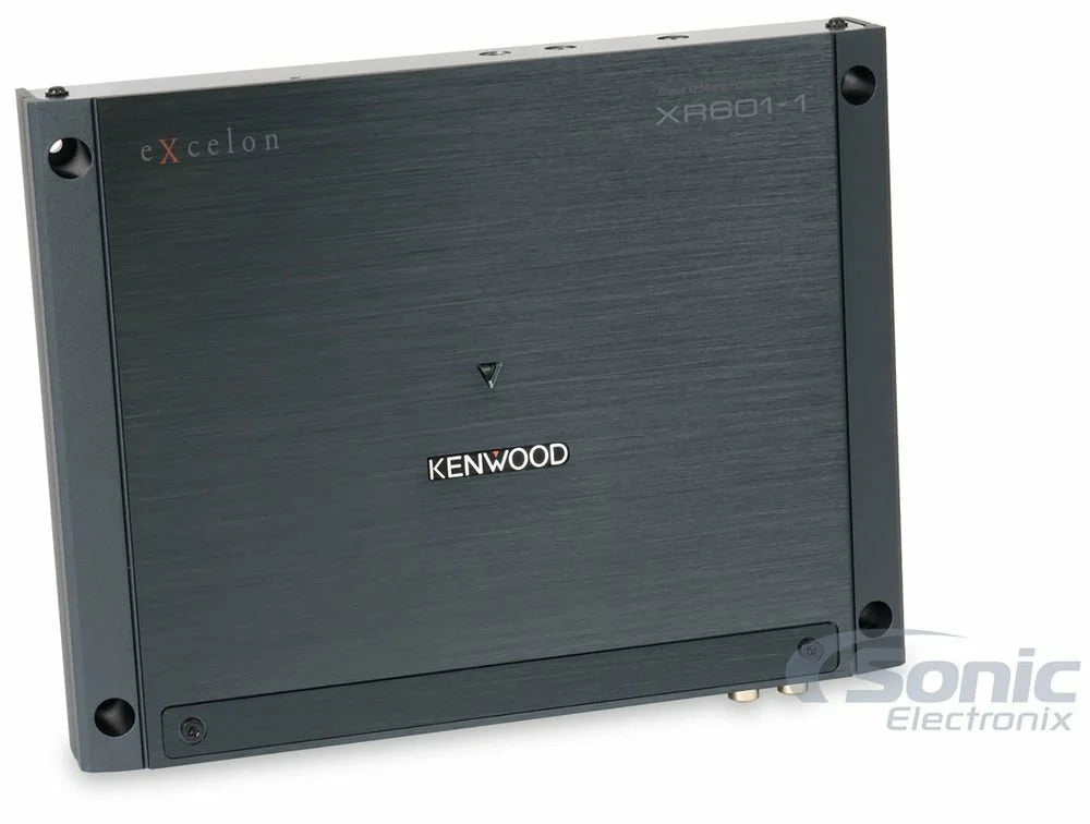 Kenwood eXcelon XR601-1 + MVX Premium XKIT42 600W Max (400W RMS) XR Series 2-ohm Stable Class-D Monoblock Amplifier w/ Bass Knob Included + NVX 4 Gauge Amp Wiring Kit