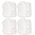 Theater Solutions OVCDW Outdoor Volume Controls White Weatherproof 4 Piece Set
