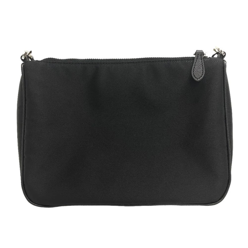 Pre-Owned PRADA 1BH168 Tessuto Triangle Plate Shoulder Bag Black Women's Z0006302 (Good)