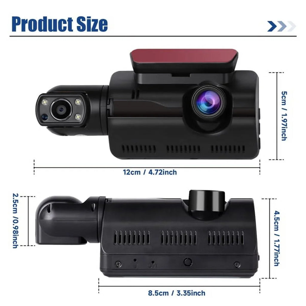 SYTHERS 1080P Dash Cam Night Vision Dash Camera Front and Rear 170° Wide Angle Loop Recordin G-Sensor