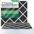 Filterbuy 18x18x1 MERV 8 Odor Eliminator Pleated HVAC AC Furnace Air Filters with Activated Carbon (5-Pack)
