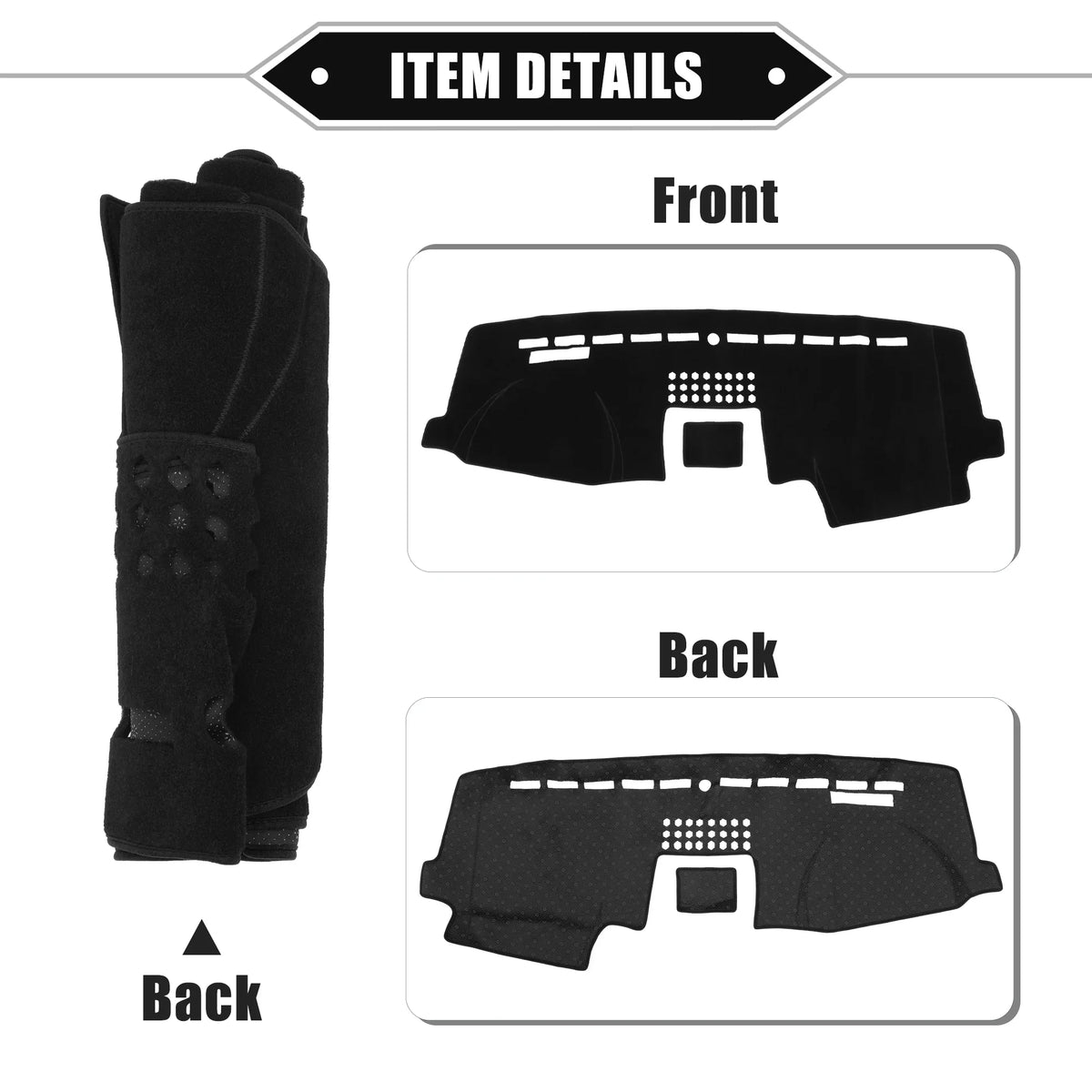 Unique Bargains Car Center Console Dashboard Protection Mat Compatible for Ford F150 2015-2020 Protective Polyester