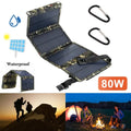 Paddsun Solar Panel Folding Power Bank 80W USB Outdoor Camping Hiking Phone Charger