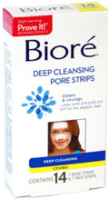 Biore Combo Pack Deep Cleansing Pore Strips Face/Nose 14 Each (Pack of 4)