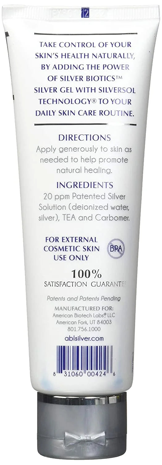 n Biotech Labs Silver Biotics Silver Gel Ultimate Skin & Body Care 4 oz