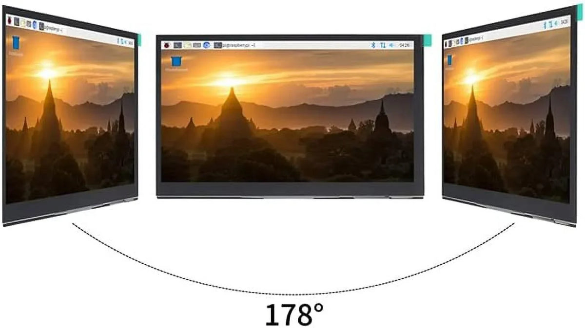 Treedix 7 inch Touchscreen Monitor LCD HDMI Display Monitor 1024x600 HD IPS HDMI Display Compatible with Raspberry Pi 3B+/4B with Stand-H Drive-Free