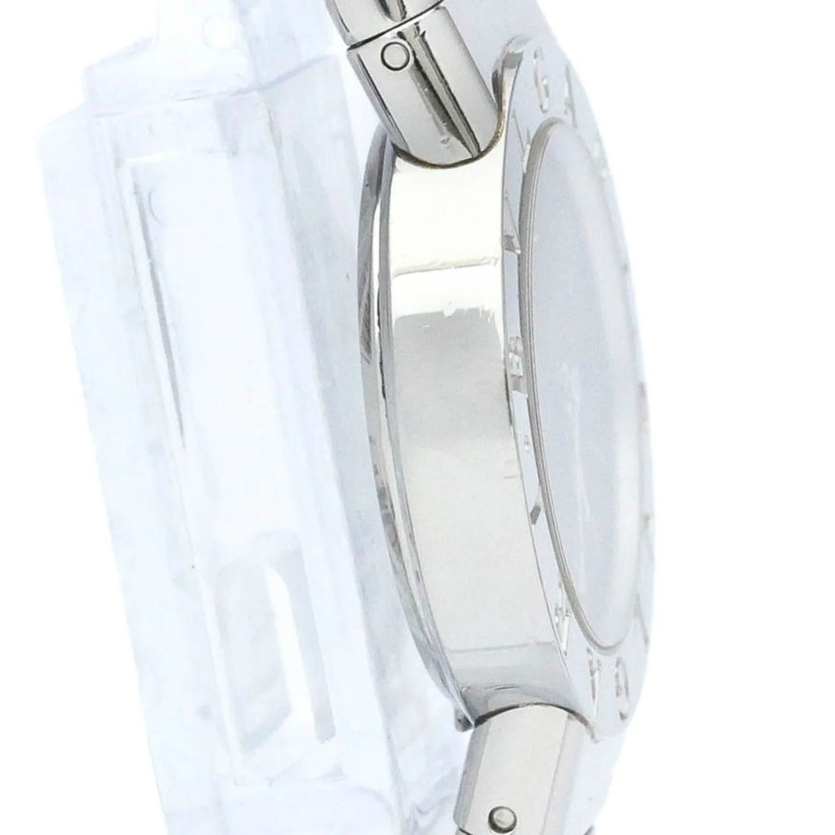 Pre-Owned Polished BVLGARI Tubogas Stainless Steel Quartz Ladies Watch BB26 2TS BF563995 (Good)