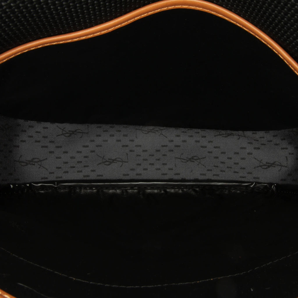 Pre-Owned Authenticated YSL Crossbody Bag Coated Canvas Fabric Black Unisex (Like New)