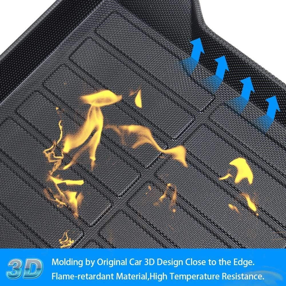 TPO Trunk Mats Fabric 3D Molded Protection For Jeep Grand Cherokee 2011-2021 Cargo Mats