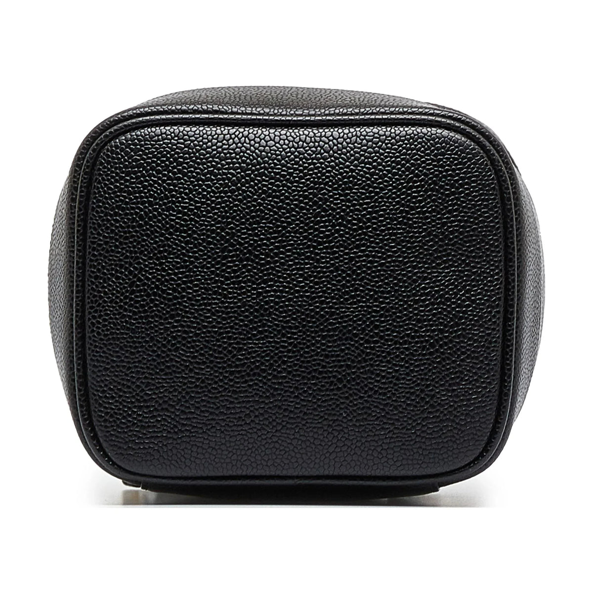 Pre-Owned Authenticated Chanel CC Caviar Vanity Bag Leather Black Unisex (Good)