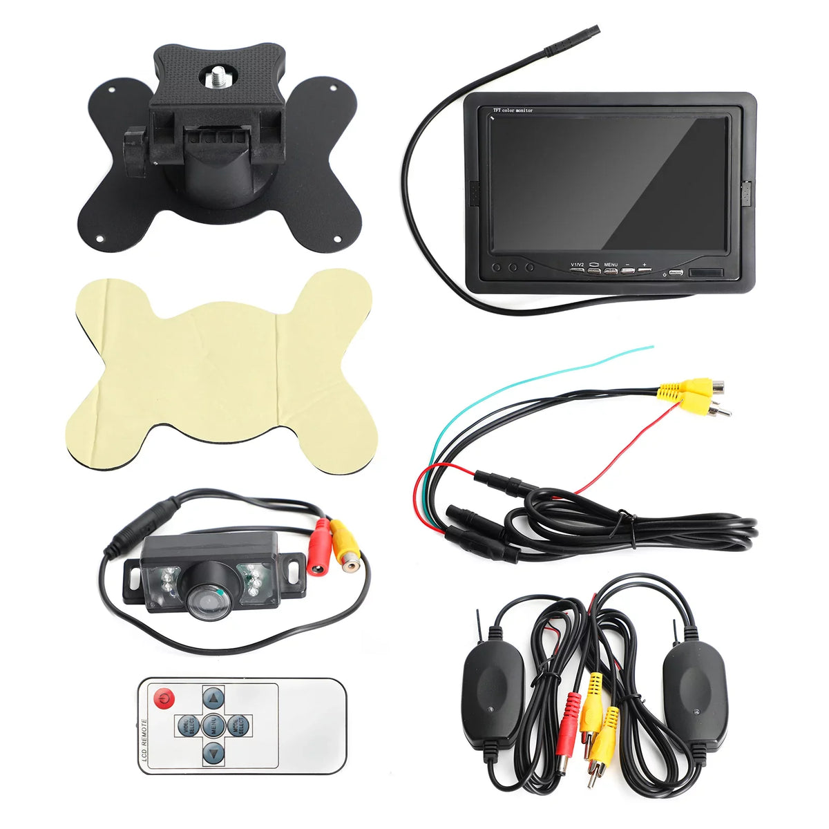 7"LCD HD Monitor Car Truck Wireless Rear View Reverse Camera Kit IR Night Vision