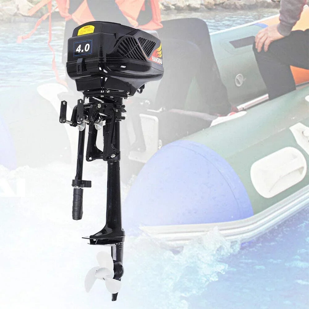Miumaeov 4HP 1000W Electric Outboard Motor, Ship Engine Heavy Duty Outboard Trolling Motor Propeller Electric Start Marine Trolley Driver Brushless Motor Propeller