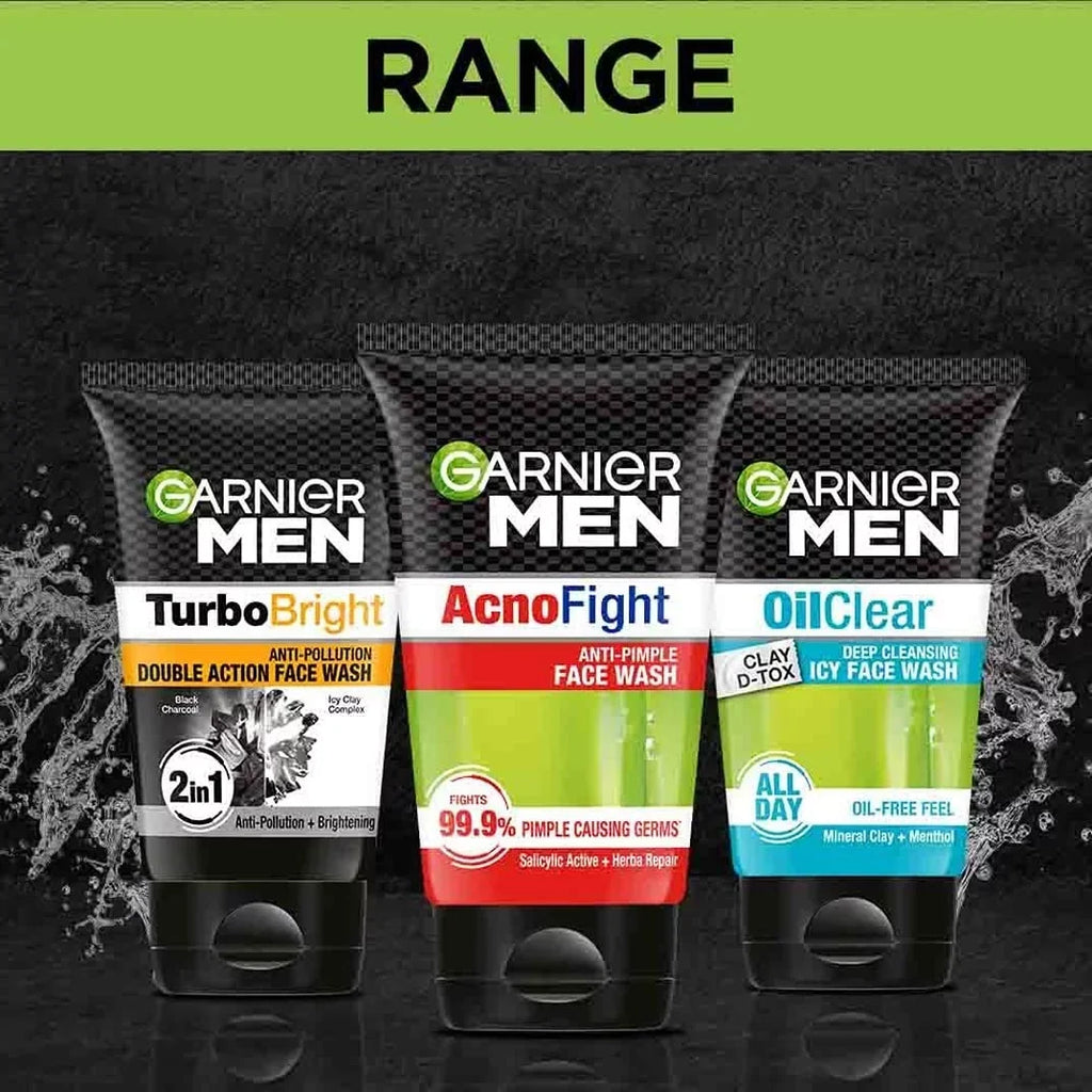 Garnier Men, Anti-Pimple Face Wash, Repairs Skin & Balances 150g (Pack of 2)