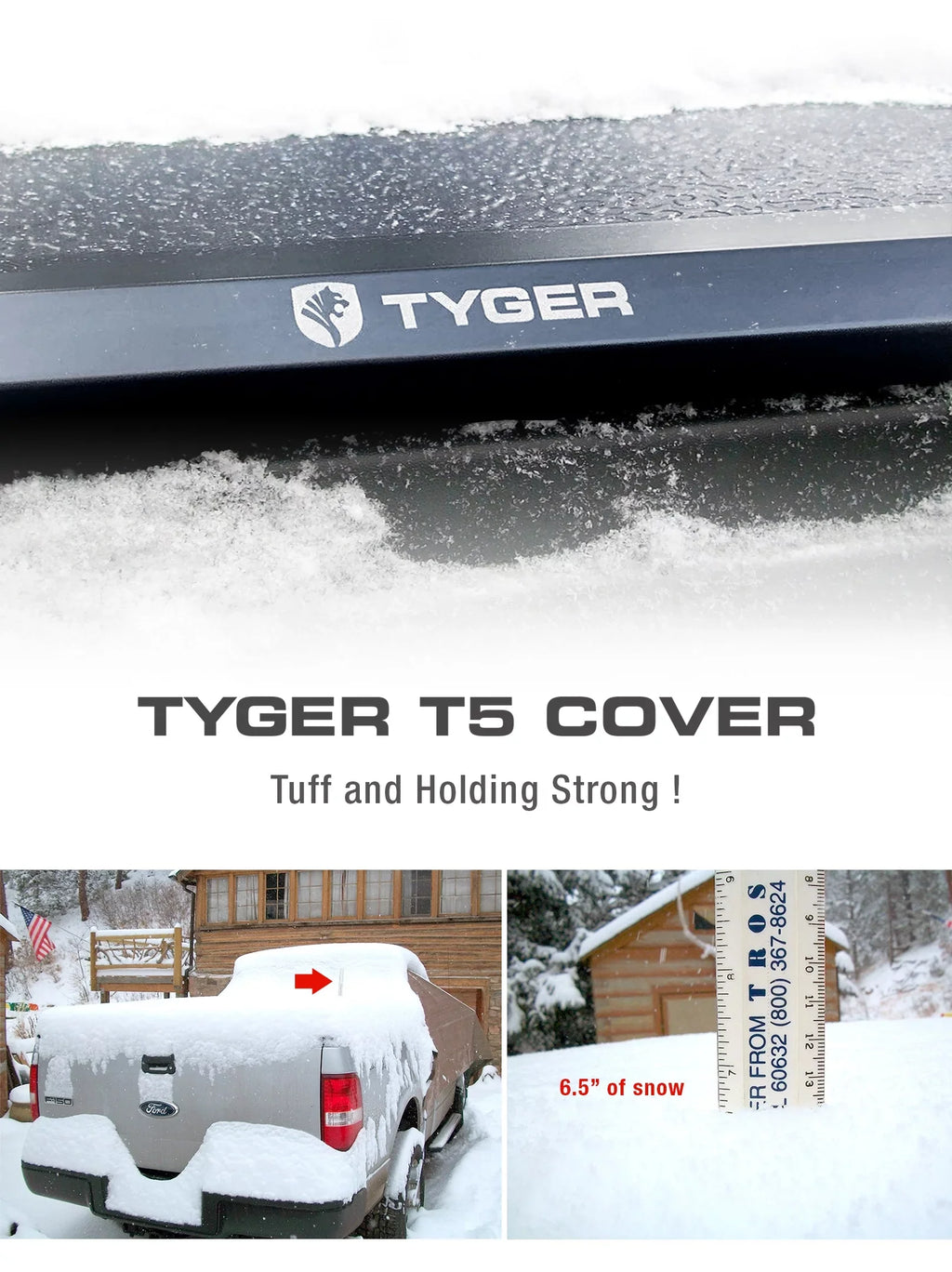 Tyger Auto T5 Alloy Hardtop Truck Bed Tonneau Shield Compatible with 2014-2021 Toyota Tundra | 5.5' Bed | TG-BC5T3432 | Aluminum