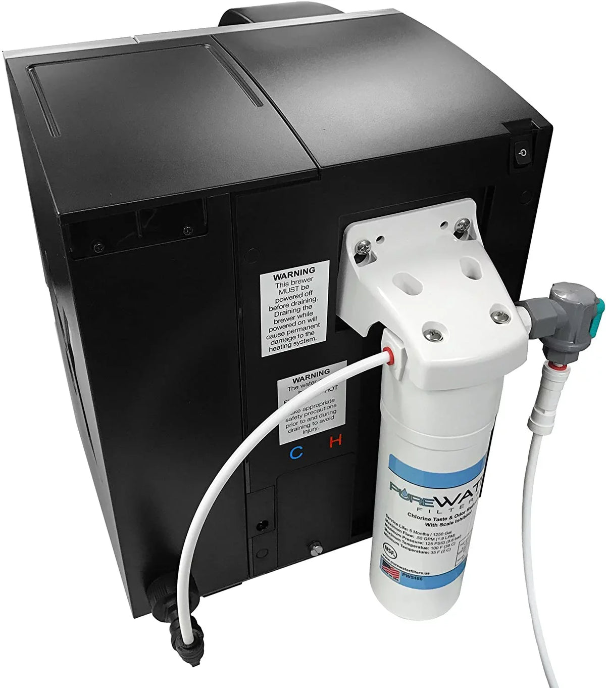 Keurig B150, K150, B155, K155 All-in-one Direct Water Line Plumb and Filter Kit for Keurig Brewers by PureWater Filters