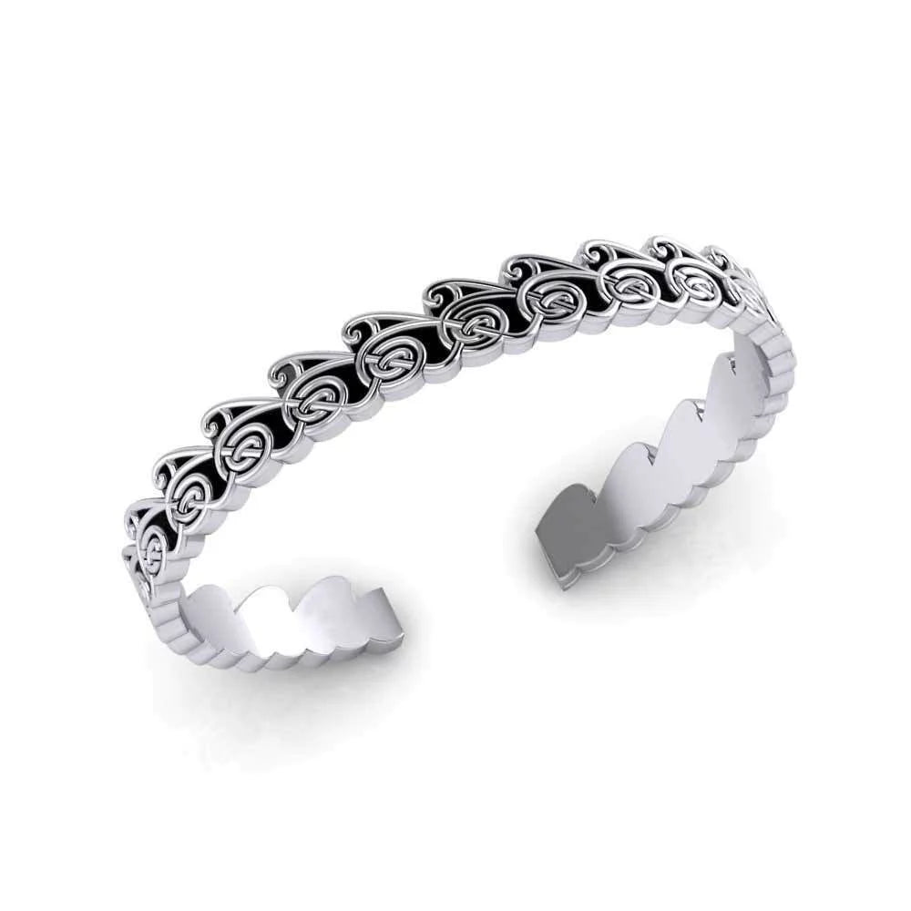 Cari Buziak Wave Celtic Spiral Sterling Silver Peter Stone Fine Jewelry