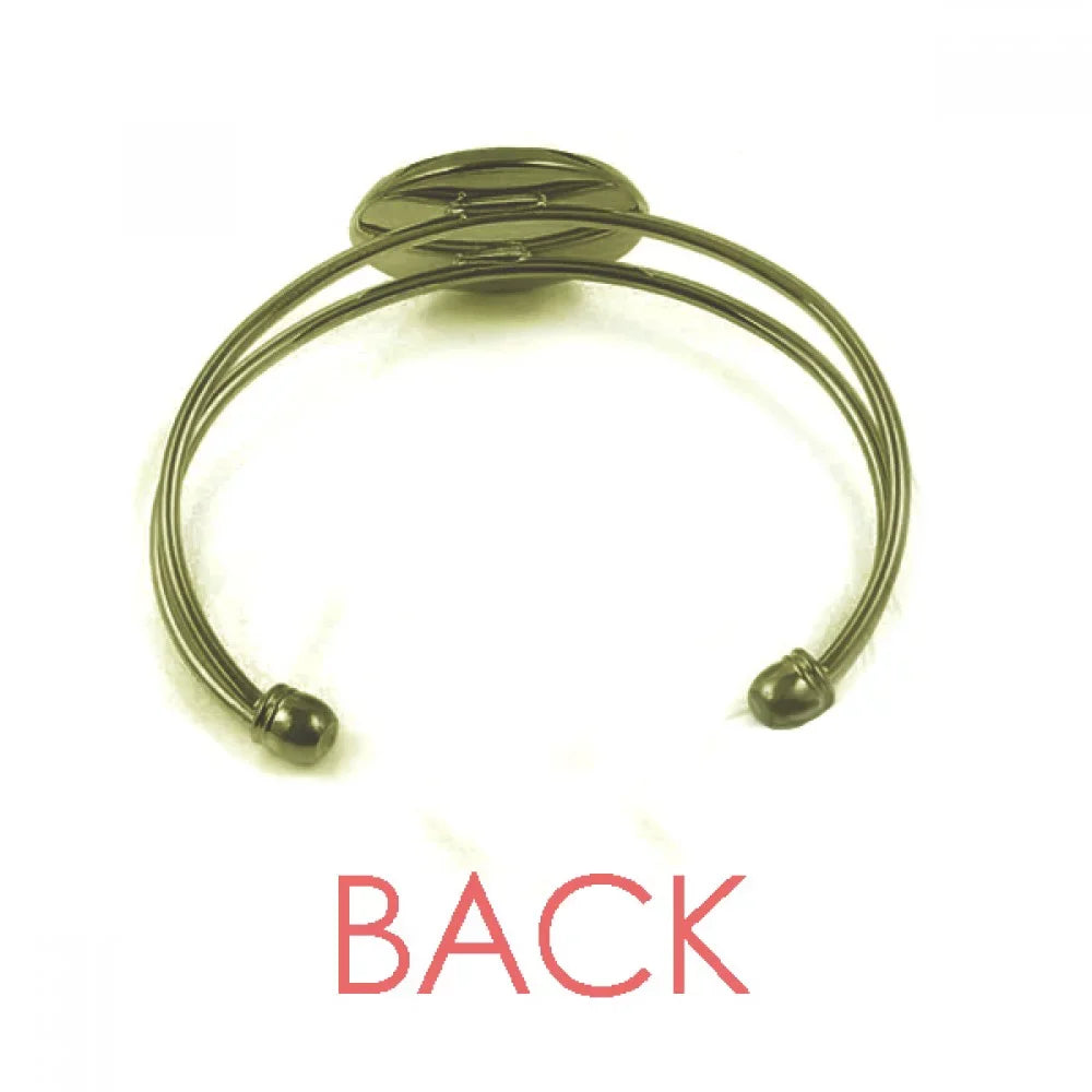 Chinese Masterpiece Mountains Rivers Drawing Armlet Retro Open Cuff Jewelry