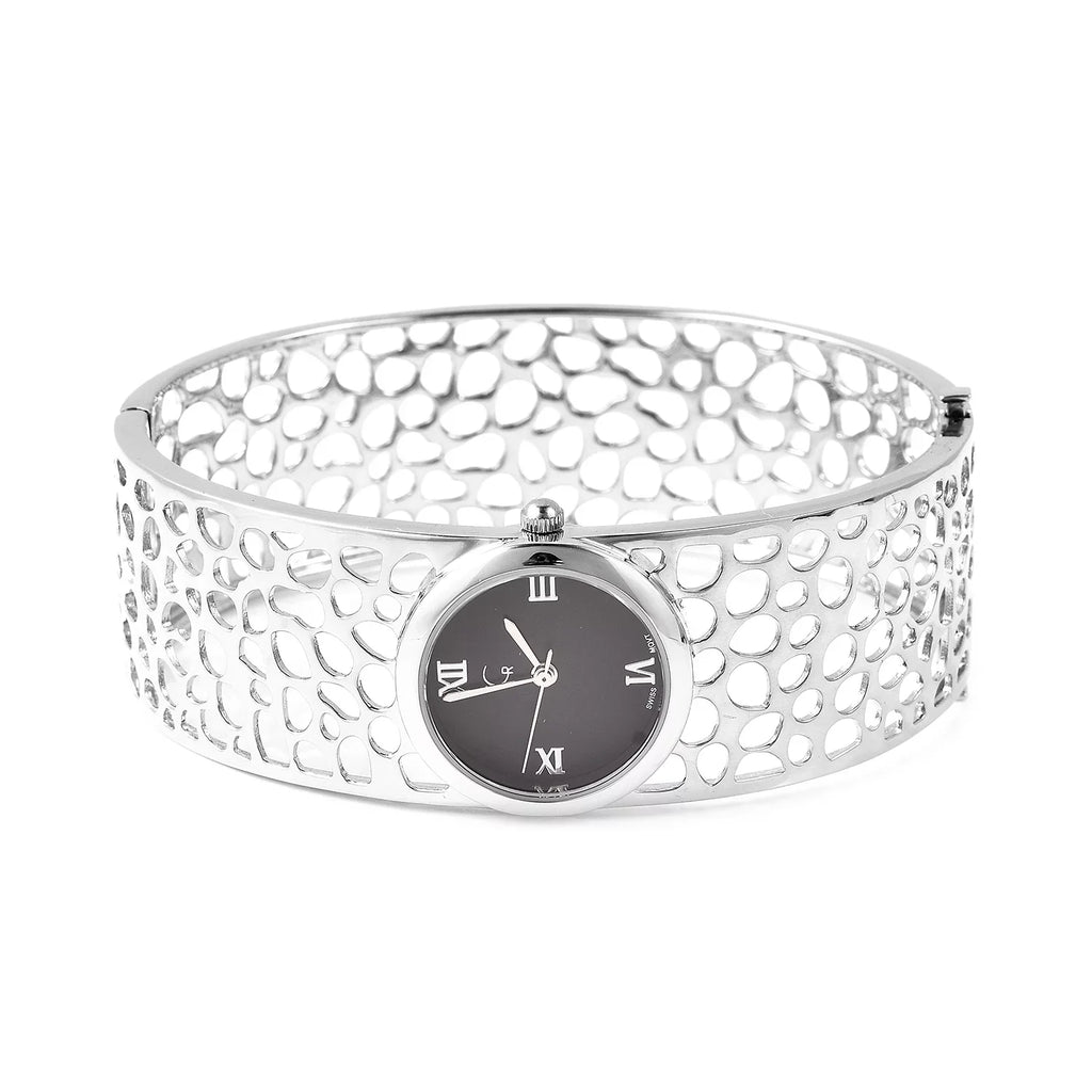 Rachel Galley Swiss Movement Watch Wristlet Silver Back 7.5 in