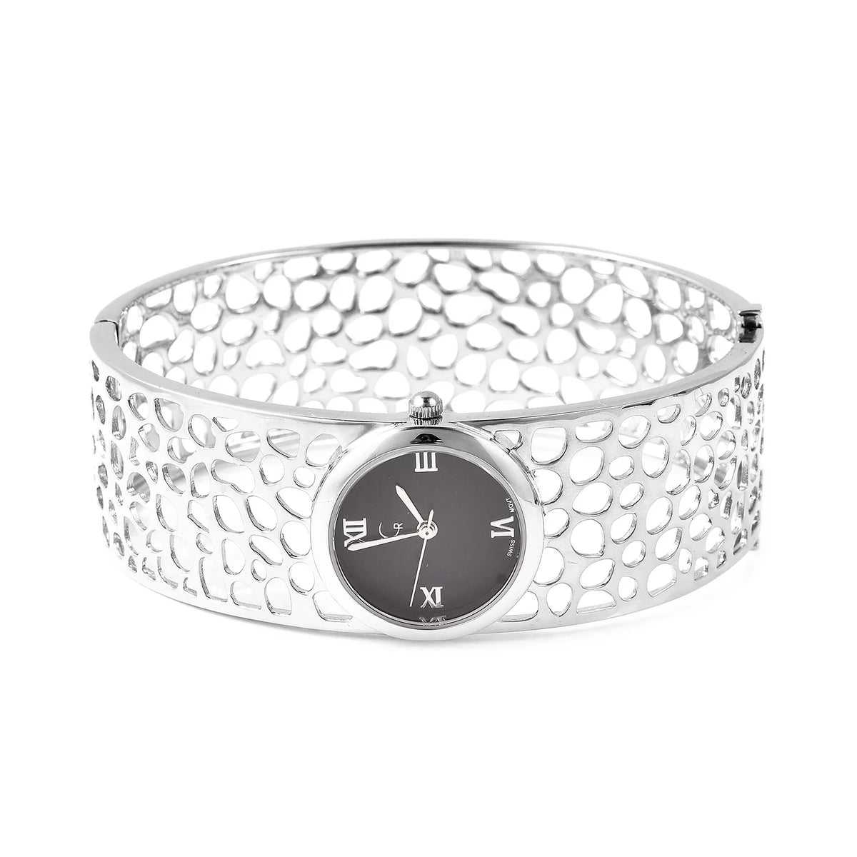 Rachel Galley Swiss Movement Watch Wristlet Silver Back 7.5 in
