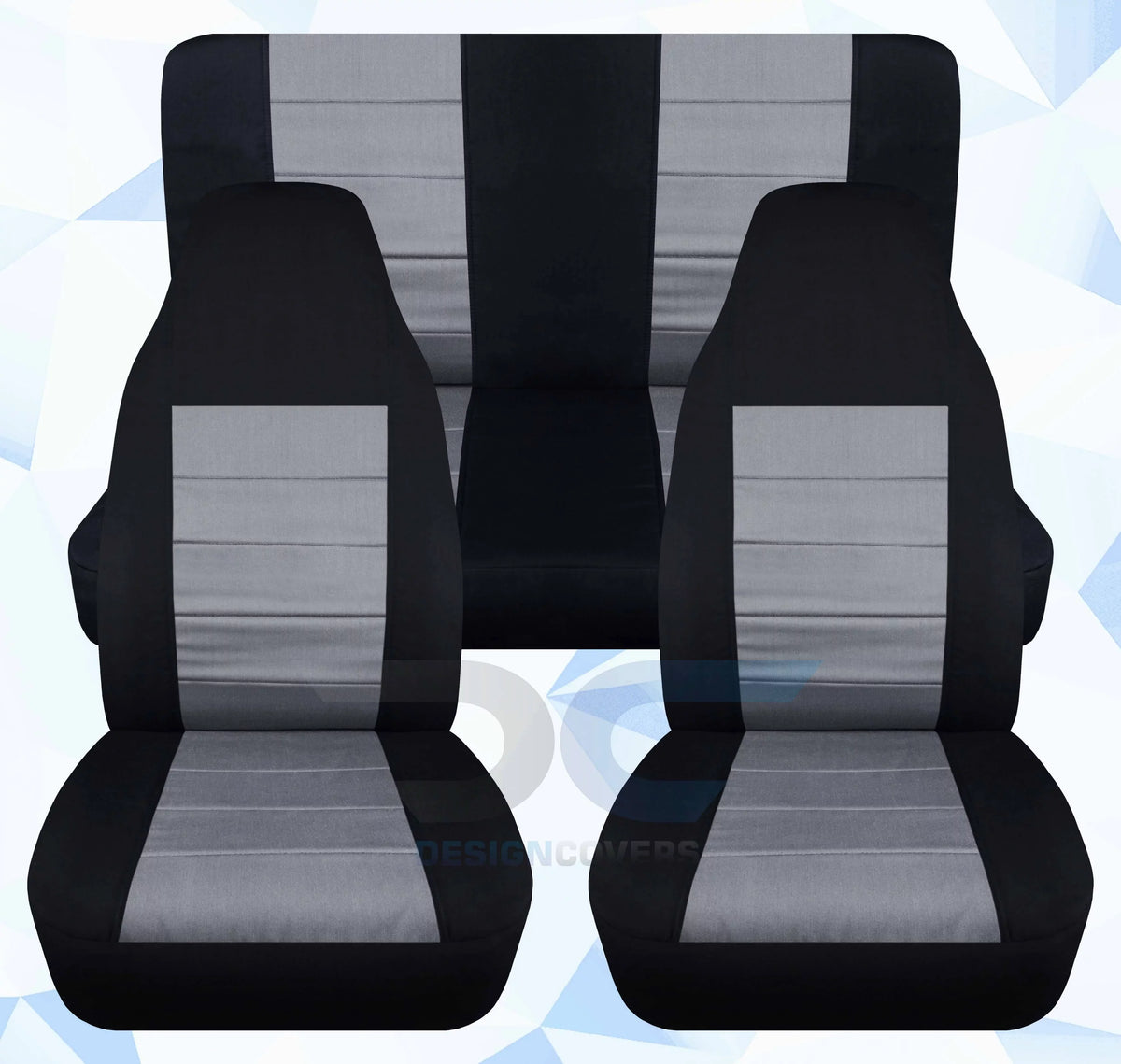 Wrap Compatible with 2003-2006 Jeep wrangler LJ 2door Seat Wrap and Silver - Full Set Front&Rear