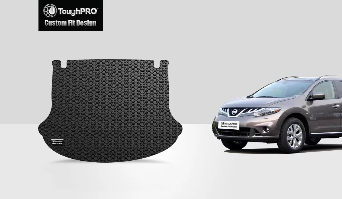ToughPRO - Cargo Mat Compatible with NISSAN Murano - All Weather Heavy Duty (Made in ) - Black Rubber - 2004