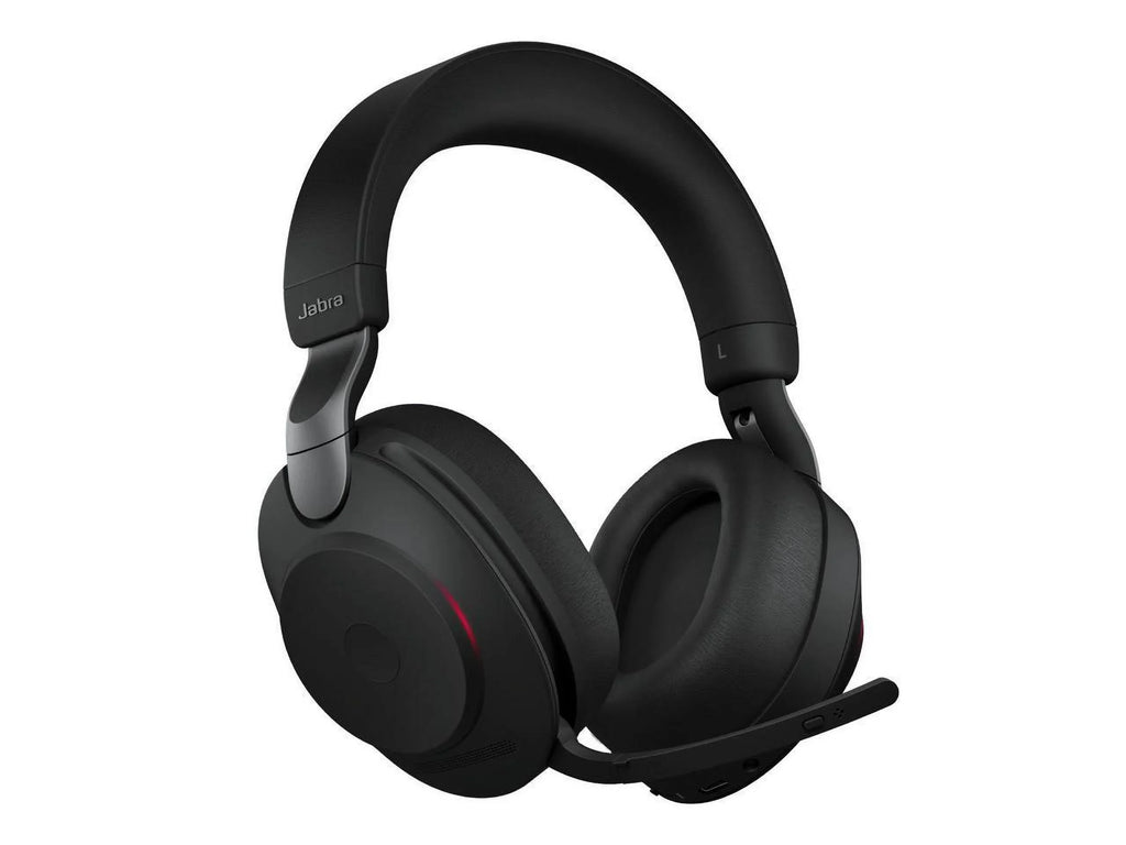 Jabra Evolve2 85 UC Wireless Headphones with Link380a, Stereo, Black - Wireless Bluetooth Headset for Calls and Music, 37 Hours of Battery Life, Advanced Noise Cancelling Headphones