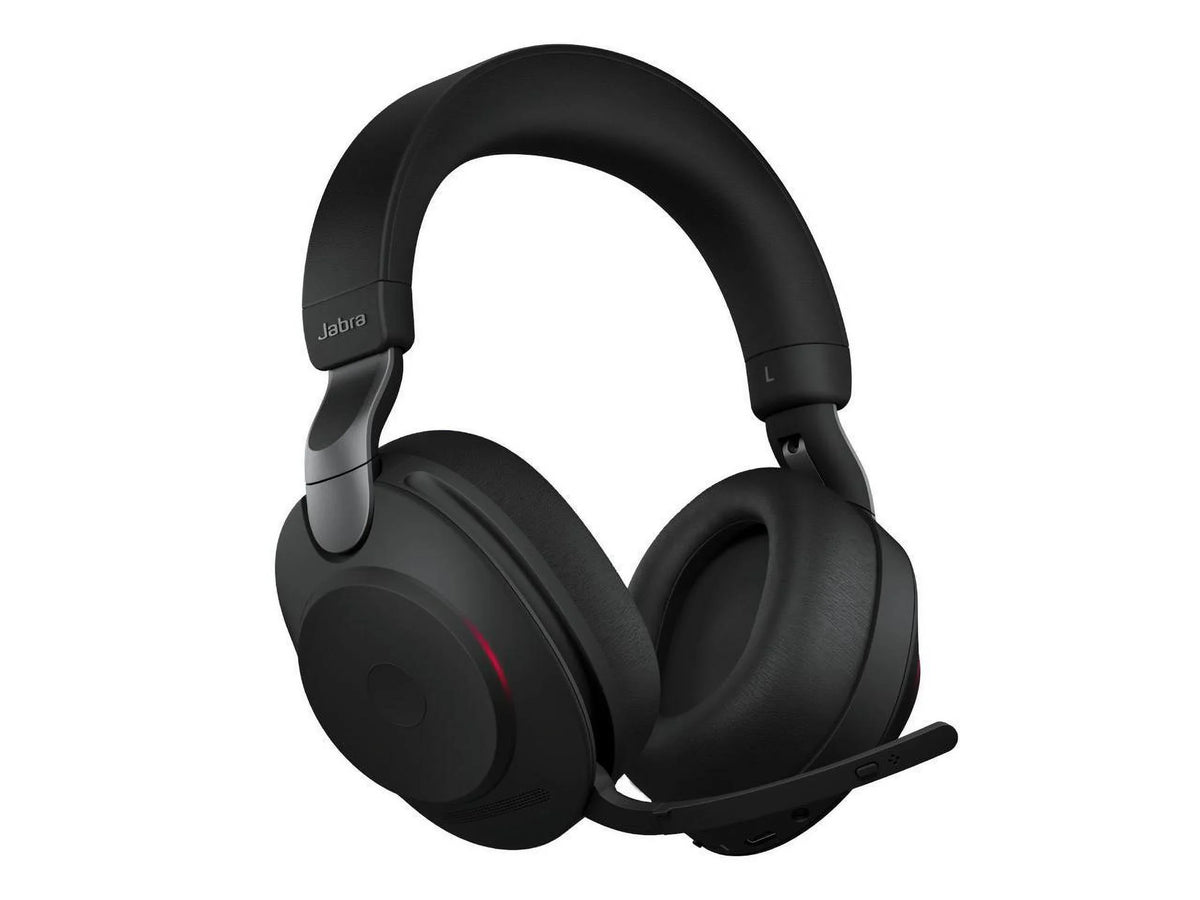 Jabra Evolve2 85 UC Wireless Headphones with Link380a, Stereo, Black - Wireless Bluetooth Headset for Calls and Music, 37 Hours of Battery Life, Advanced Noise Cancelling Headphones