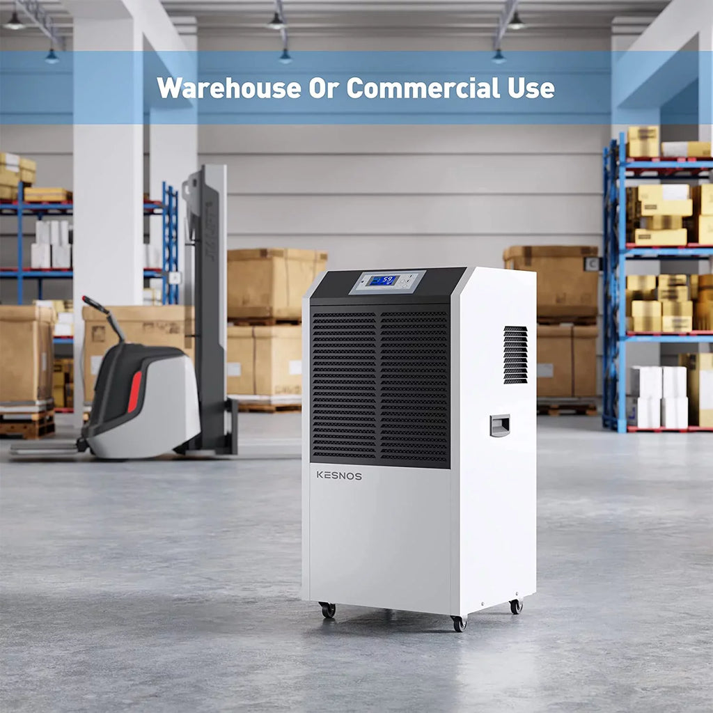 Kesnos 232 Pint Commercial Dehumidifier for Basements with Drain Hose in Area up to 8000 Sq. Ft, Large Industrial Dehumidifier for Moisture Removal