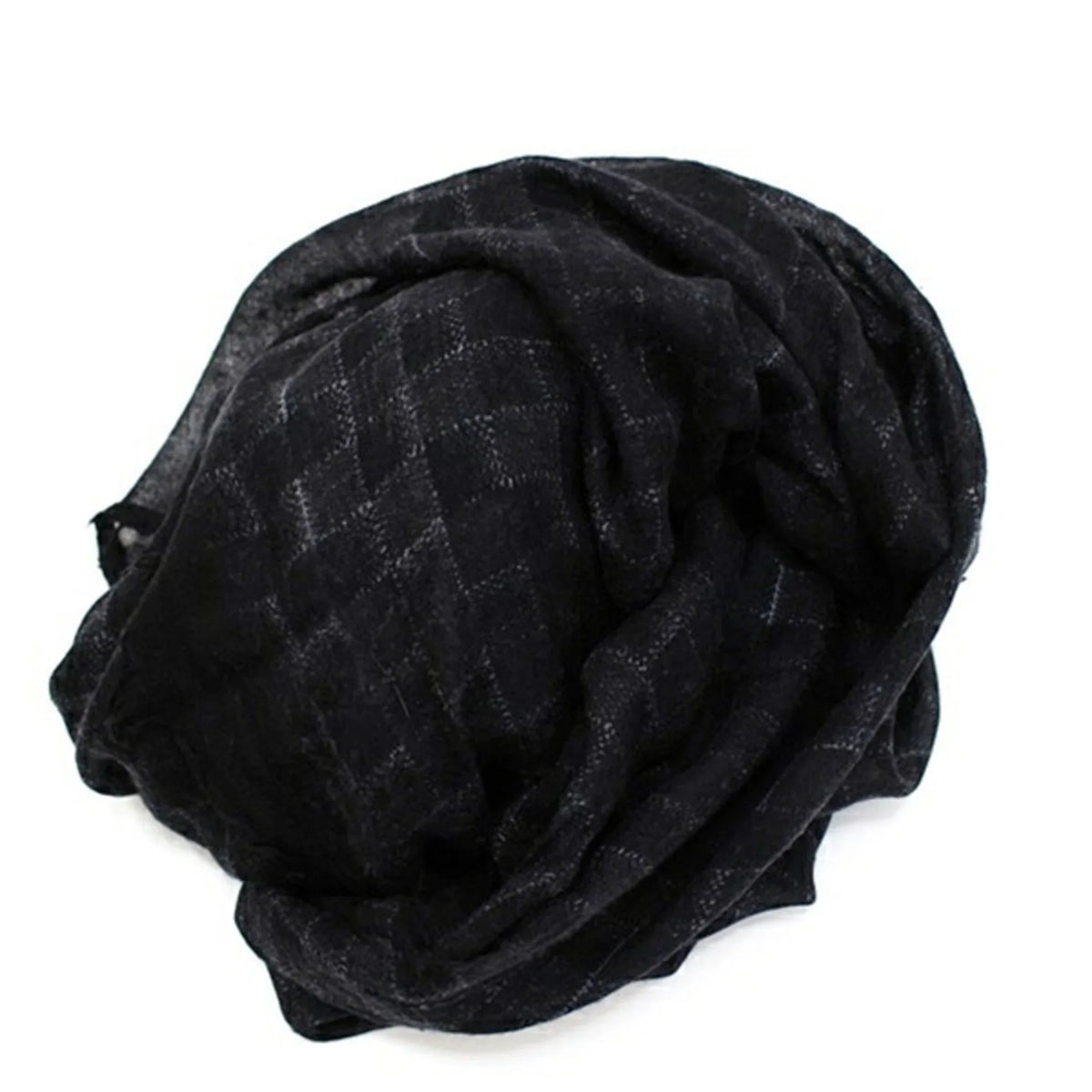 Pre-Owned Louis Vuitton Shawl Large Cashmere x Silk Black 401910 Women's (Good)