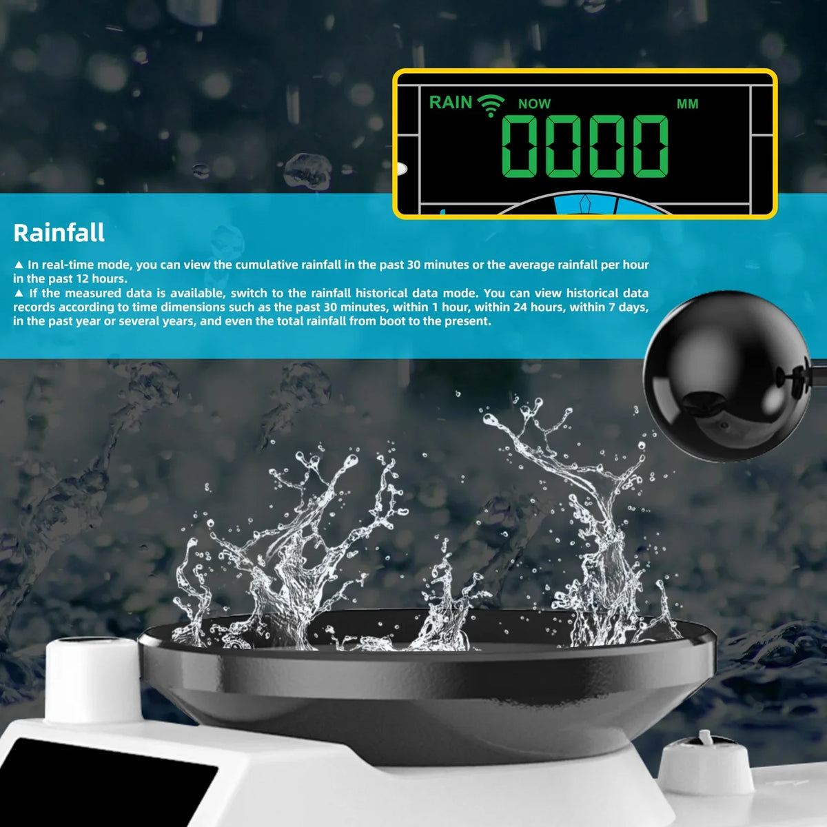 Suzicca Wireless Weather Station Indoor Hygrometer Thermometer Temperature Backlit Humidity Display Digital Weather Forecast Station Clock Alarm Clock with Sensor USB Port
