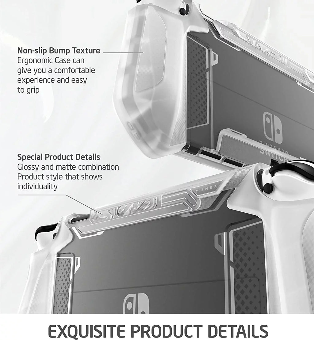Dockable Case for Nintendo Switch O 2021, [Blade Series] TPU Grip Protective Shield Accessories Compatible