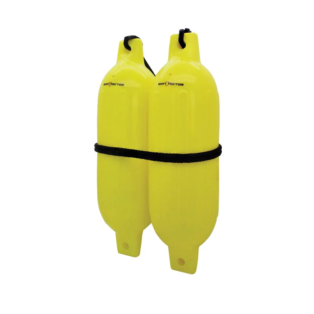 Extreme Max 3006.7599 Craft Inflatable Fender Value 2-Pack - 6.5" x 22", Neon Yellow