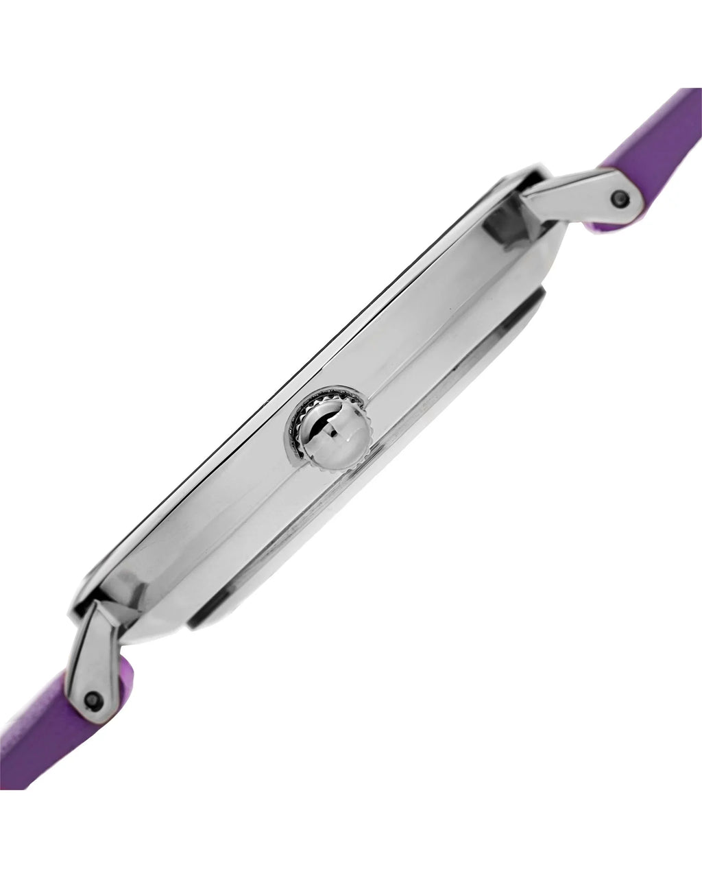 Women's AS8187 Silver-Tone Watch with Purple Leather Band