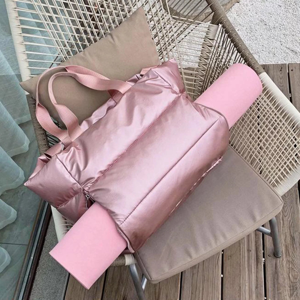 Segolike Travel Duffel Bag Waterproof Tote Weekender Bag Overnight Bag Luggage Gym Bag for Men AndWomen , Pink