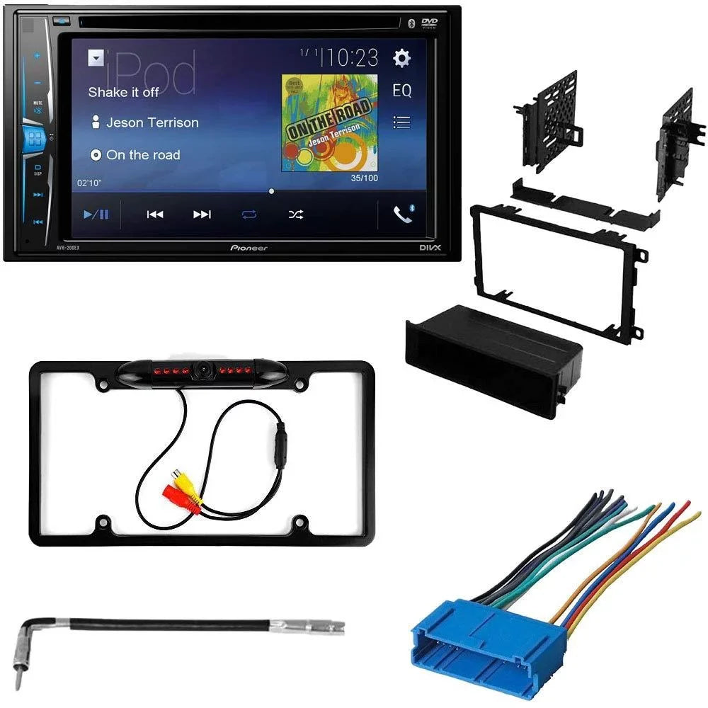 KIT2394 Bundle with Pioneer Multimedia DVD Car Stereo and Installation Kit - for 1998-2001 Oldsmobile Bravada / Bluetooth Touchscreen, Backup Camera, Double Din Dash Mounting Kit