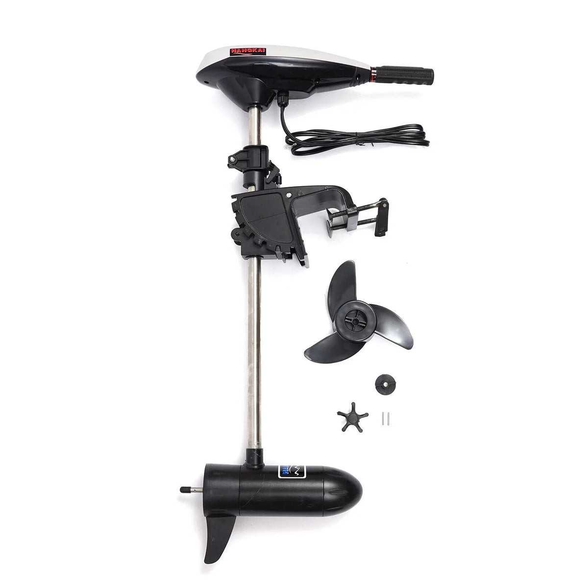 HANGKAI 12V 45LBS Electric Vessel Motor Outboard Trolling Motor Engine Heavy Duty