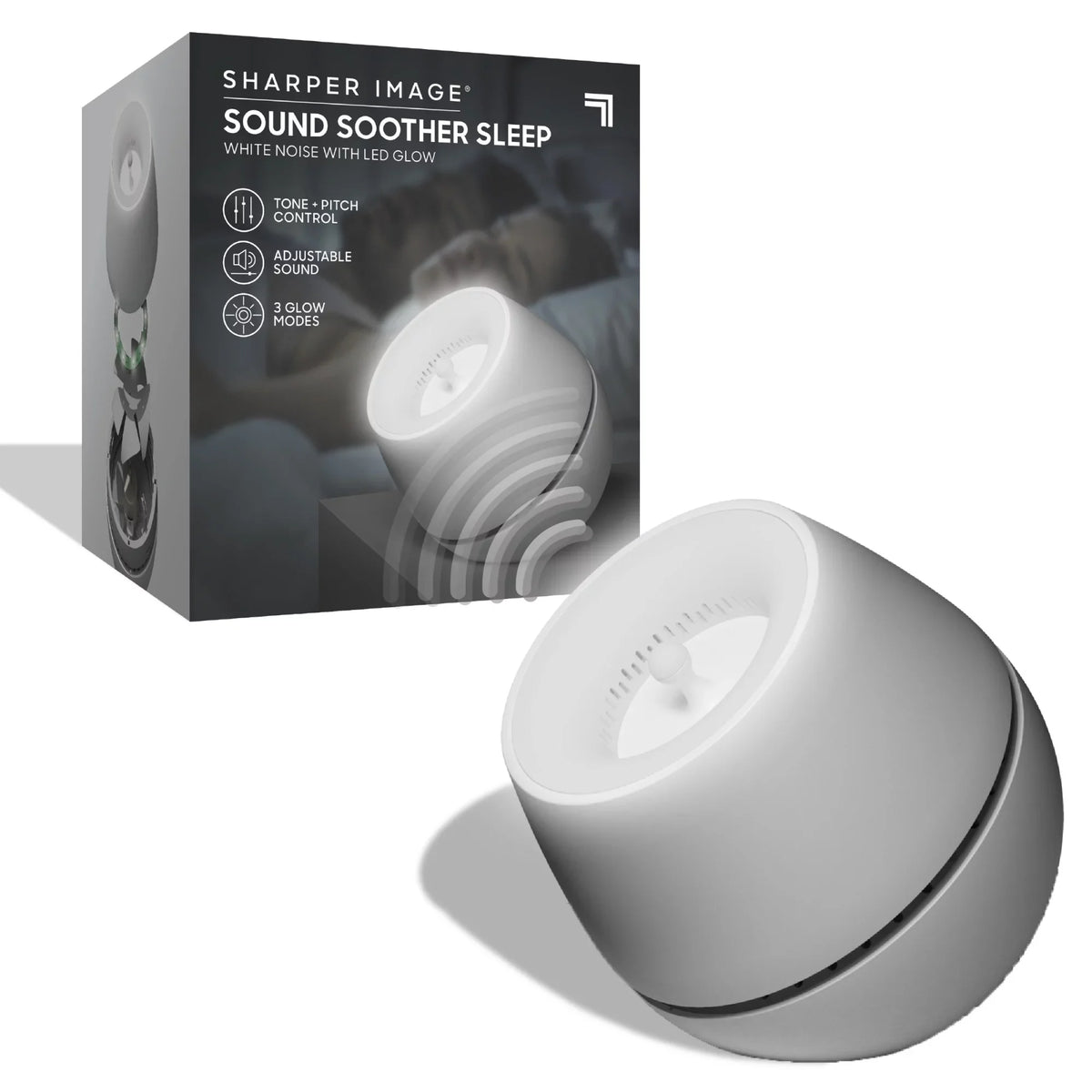 Sharper Image® Sound Soother Wind, White Noise Machine With LED Glow