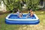 Giant Inflatable Kiddie Pool - Family and Kids Inflatable Rectangular Pool - 10 Feet Long (120" X 72" X 20")