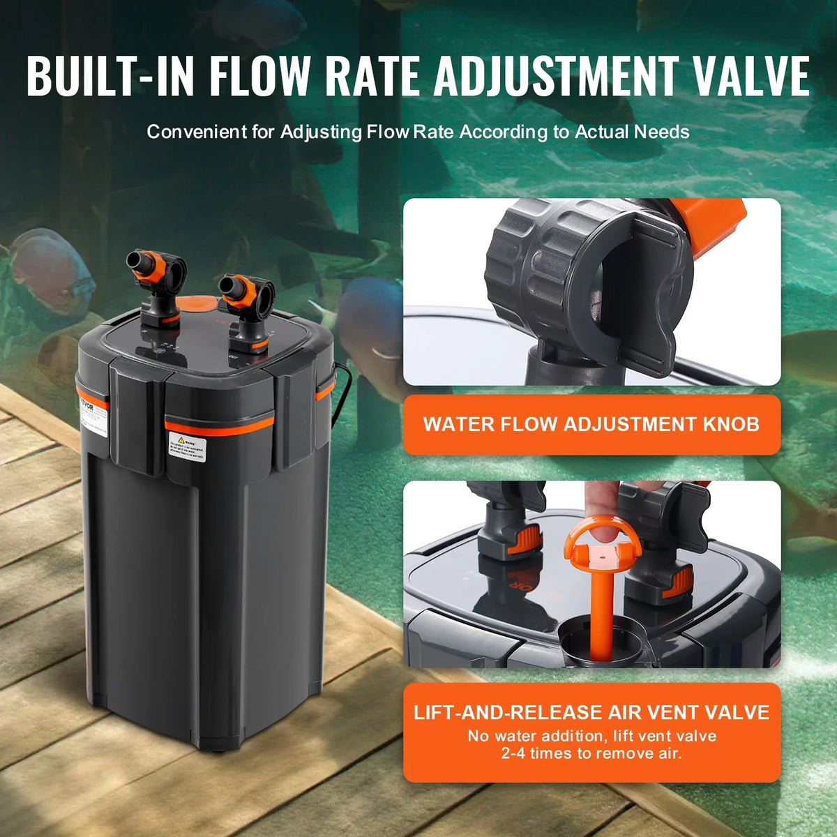 SKYSHALO 25w UV Lamp 235 Gallon Aquarium Canister Filter Fish Tank Quiet
